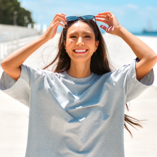 LILL Tシャツ グレー FILTH レイヤード ロングT ドライアムンゼン