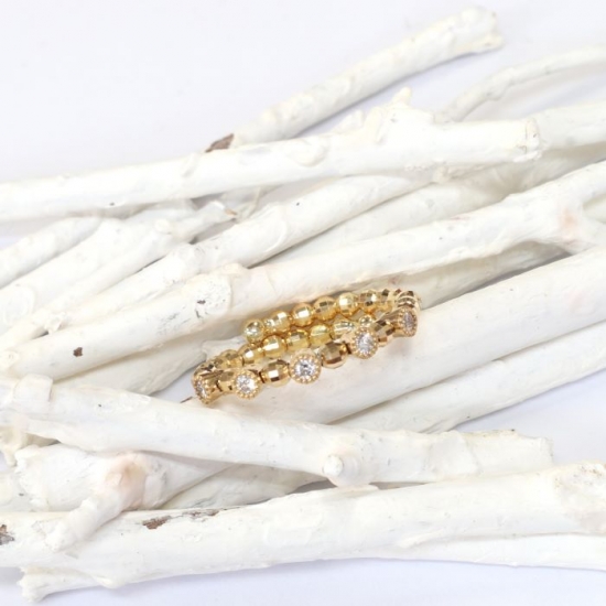 未使用リルワンスター 3連クラッドパイプ 18Kリング　指輪 未使用リルワンスター 3連クラッドパイプ 18Kリング 指輪